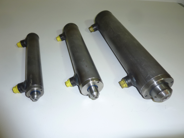 Hydraulikzylinder-DW-OB- o. Aufn. Kolbenstangen-Ø A 35mm, Zylinder-Ø innen B 60mm Hub C von 100 - 1000 mm